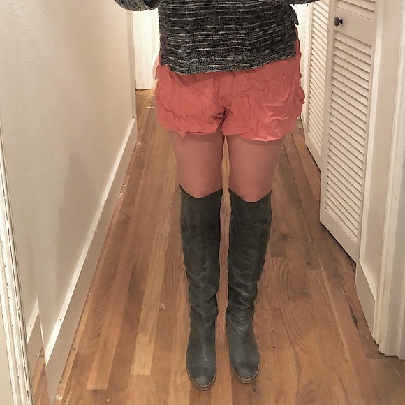 Free people Landry Tall Boots Over the knee Leather Pull on fitted - Picture 3 of 11